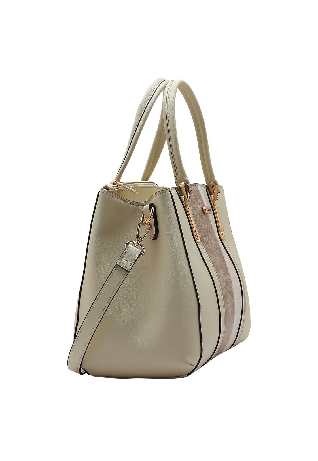 Bolsa Feminina Chenson Mix De Texturas 3485268 Bege 2