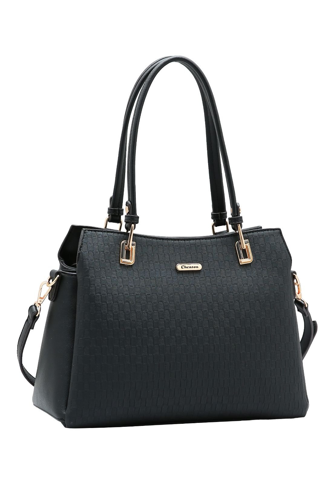 Bolsa Feminina Chenson Textura Chic 3485303 Preto 1
