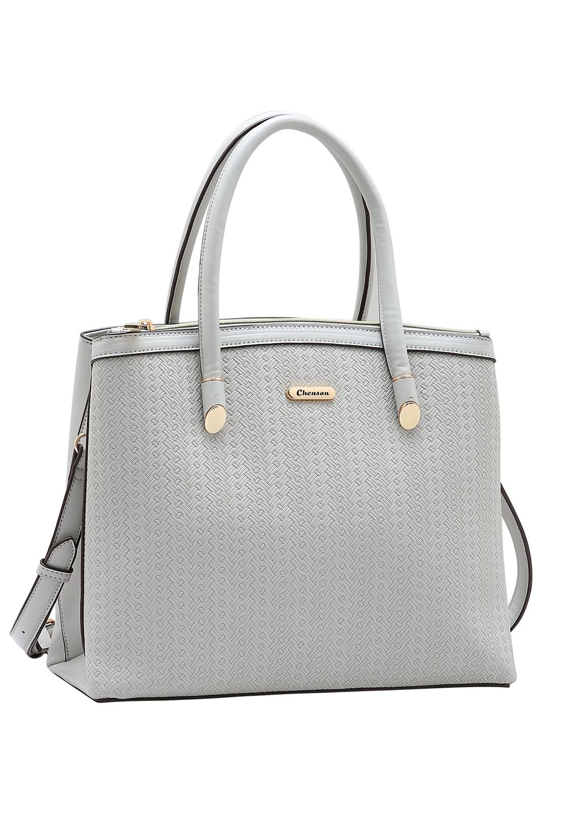Bolsa Feminina Chenson Mini Tramas 3485331 Cinza 1