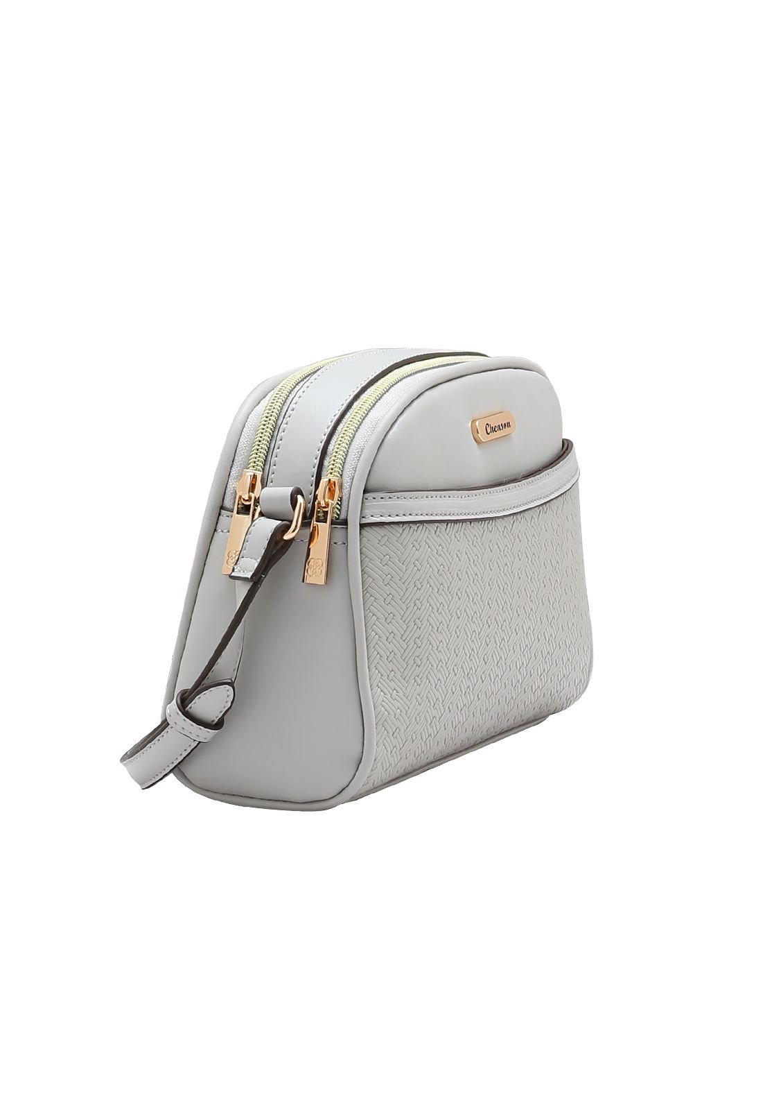 Bolsa Feminina Chenson Mini Tramas 3485332 Cinza 2