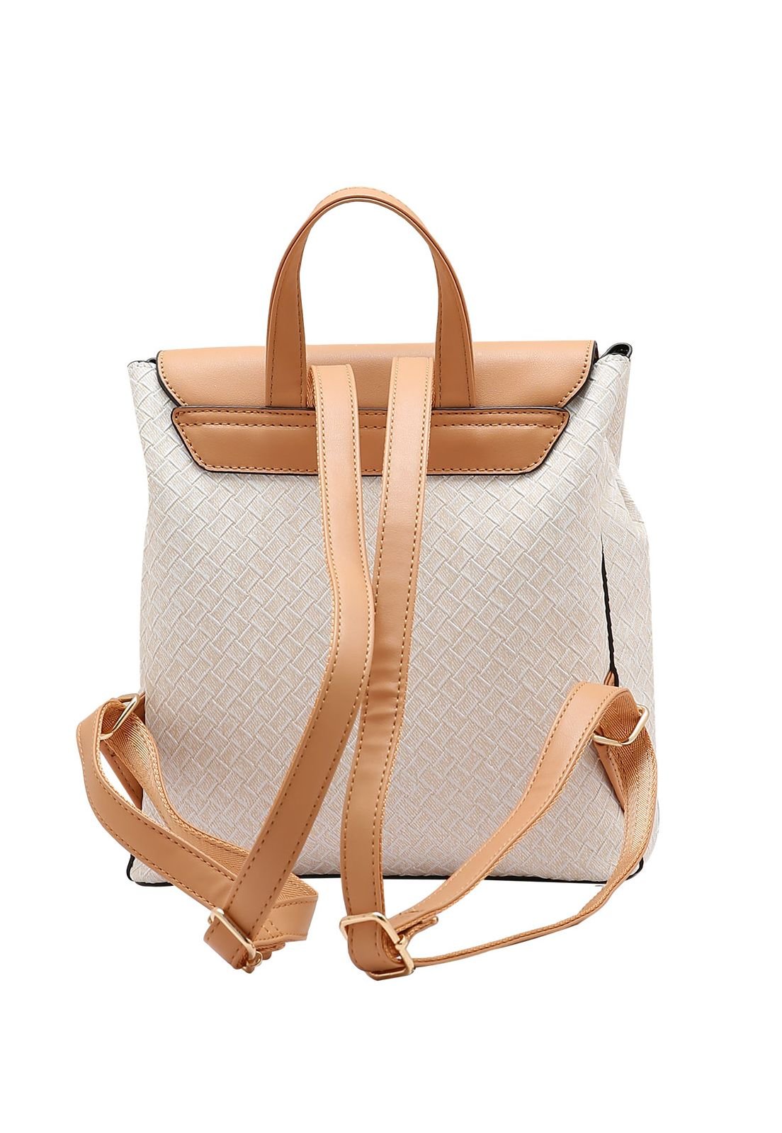 Mochila Feminina Chenson Contrastes 8485324 Bege 3