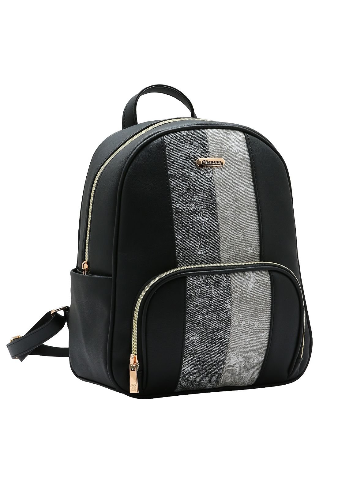 Mochila Feminina Chenson Mix De Texturas 8485266 Preto 4