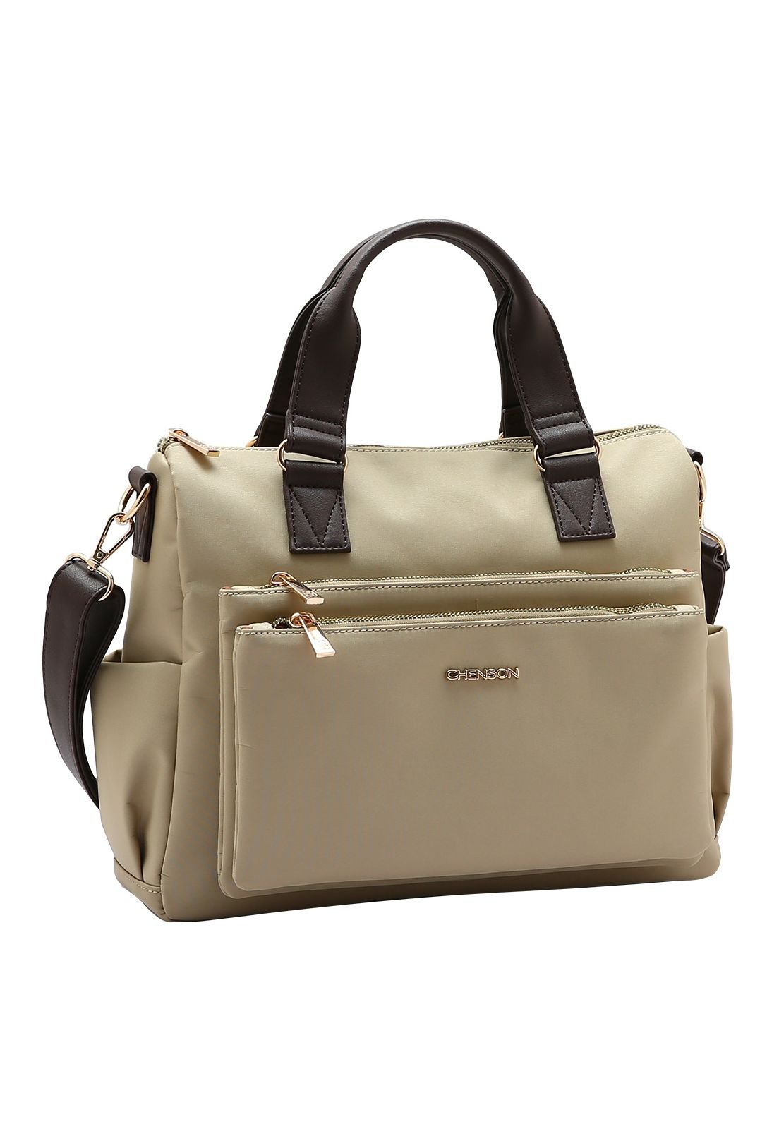 Bolsa Feminina Chenson Microfiber Casual Mão 3185114 Bege 3
