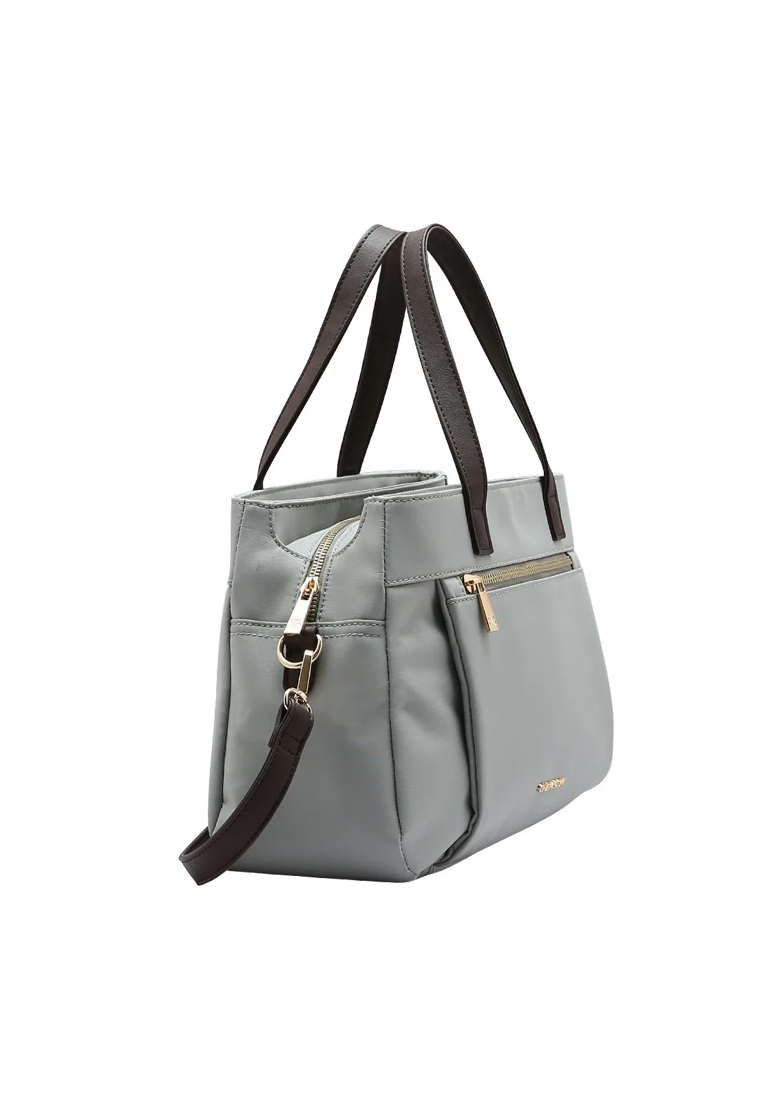 Bolsa Feminina Chenson Original Microfiber de Mão e Transversal 3185113 Cinza 2