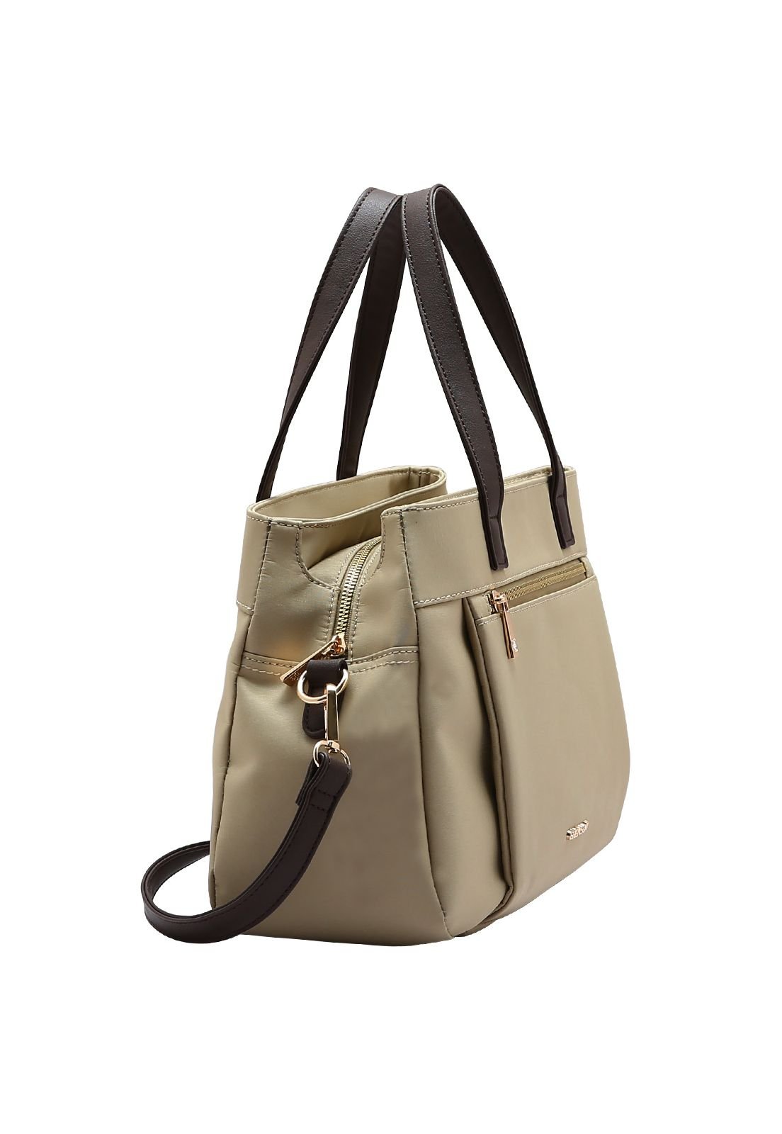 Bolsa Feminina Chenson Original Microfiber de Mão e Transversal 3185113 Bege 2
