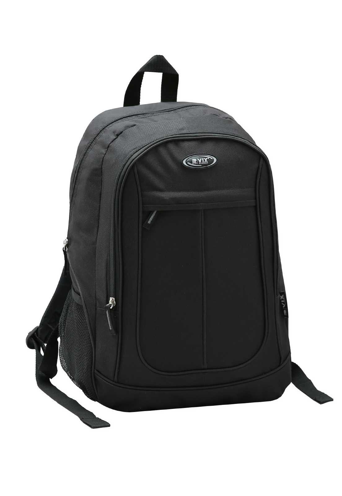 Mochila Escolar Juvenil Republic Vix 8720432 Preto/Azul 2