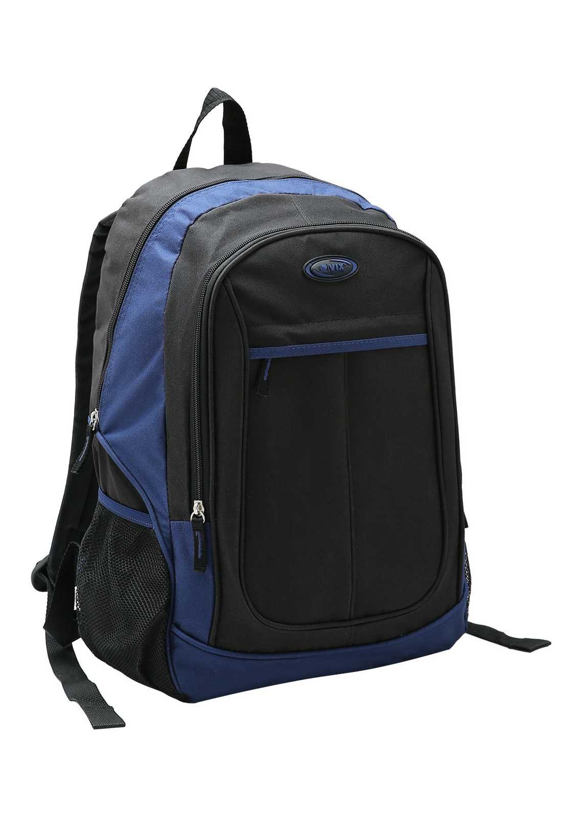 Mochila Escolar Juvenil Republic Vix 8720432 Preto/Azul 3
