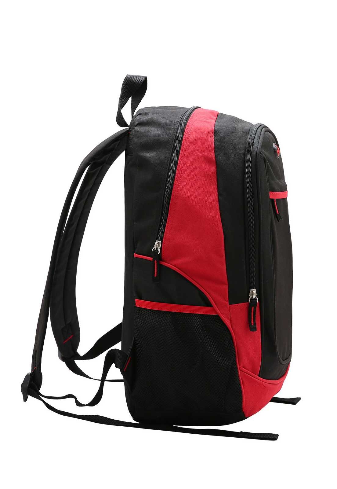 Mochila Escolar Juvenil Republic Vix 8720432 Preto/Vermelho 2
