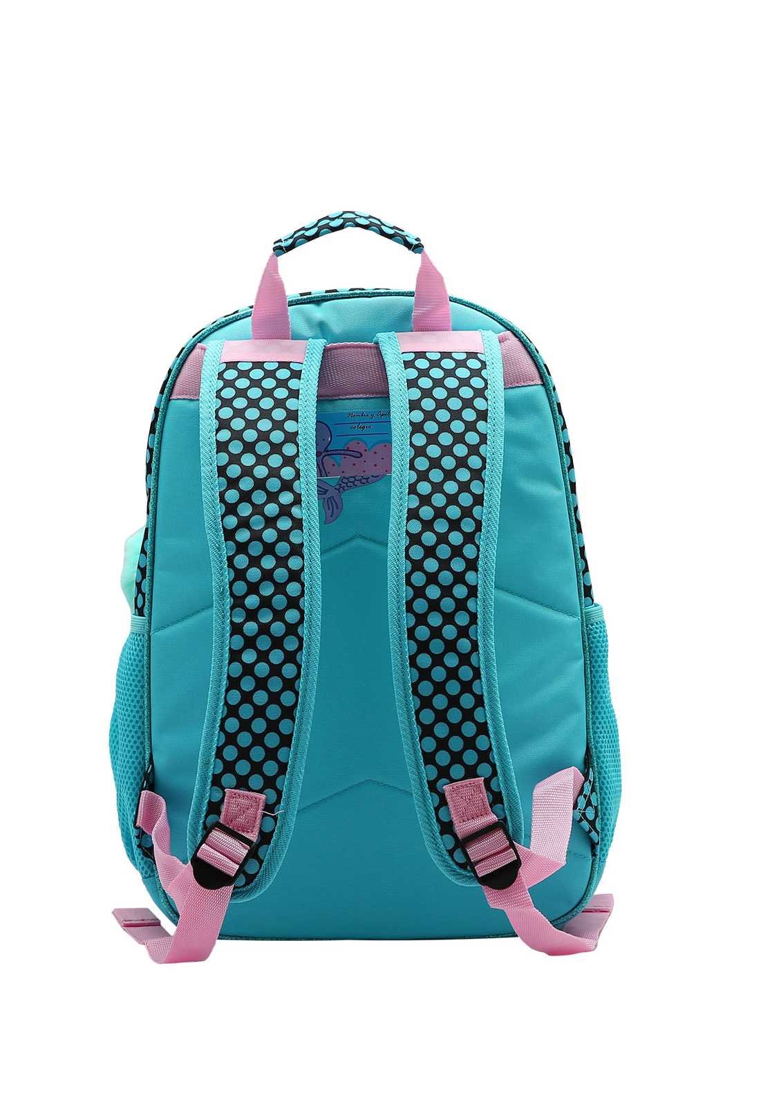 Mochila Escolar Menina Infantil Sereia com Pompom e Bolso Lateral 8734346 Multicores 3