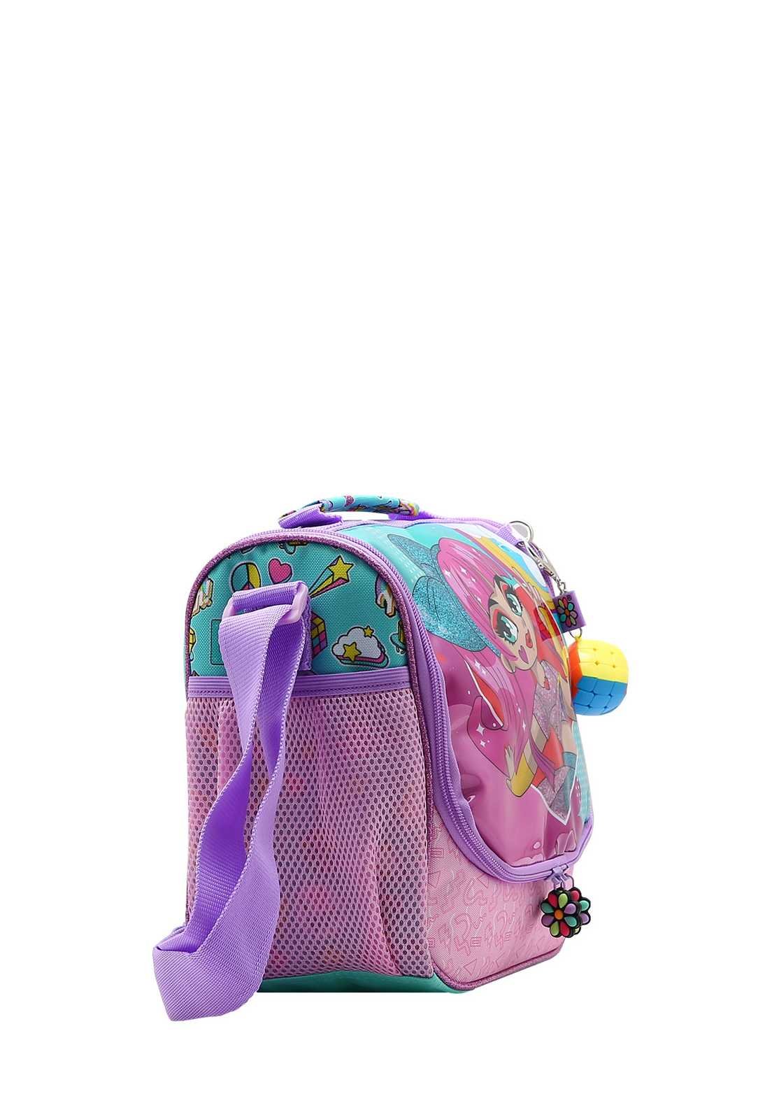 Lancheira Escolar Infantil Estampa Menina Patins 4734366 Multicores 2