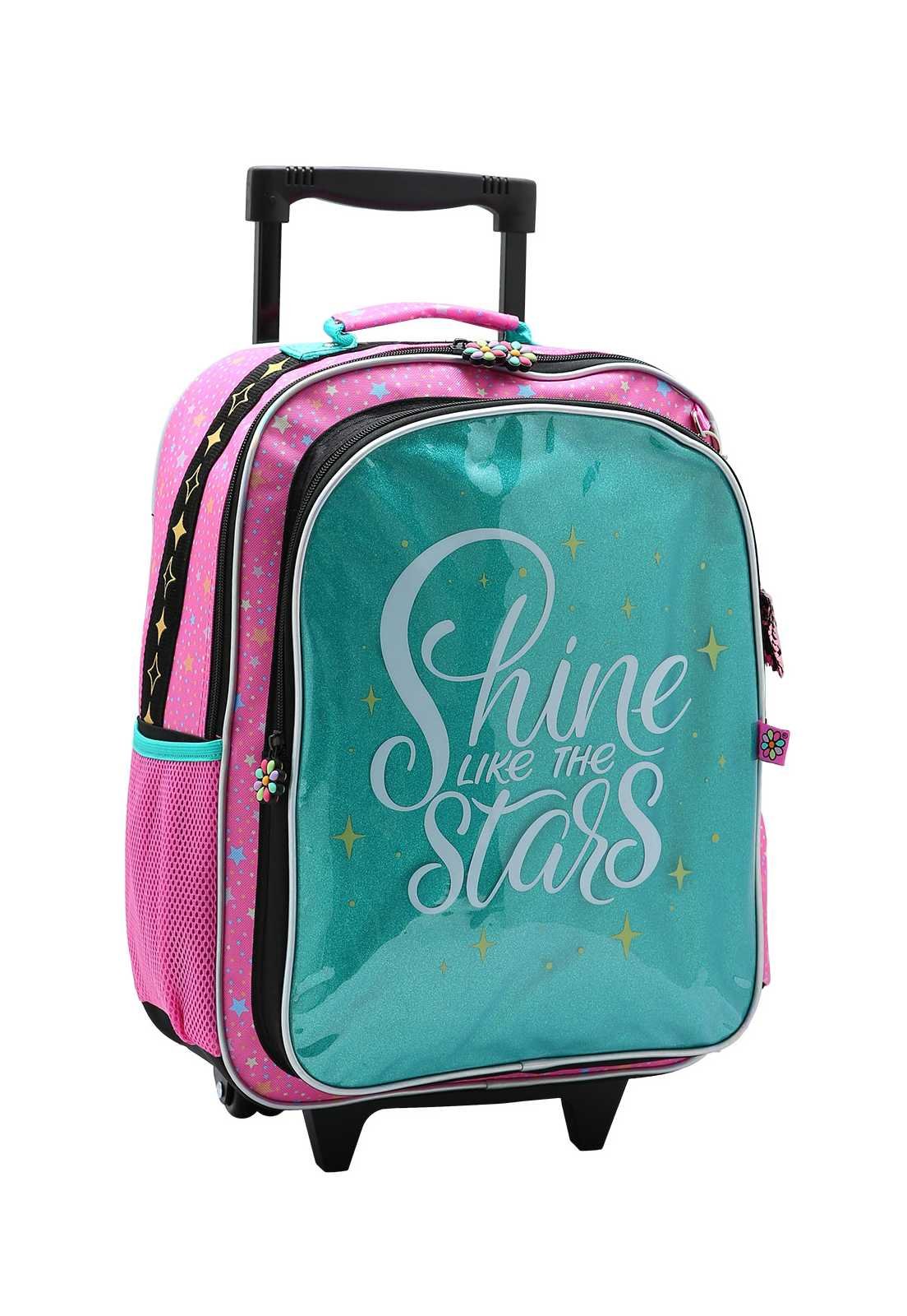 Mochila Escolar Menina de Rodinhas Infantil Shine Like the Stars 8734357