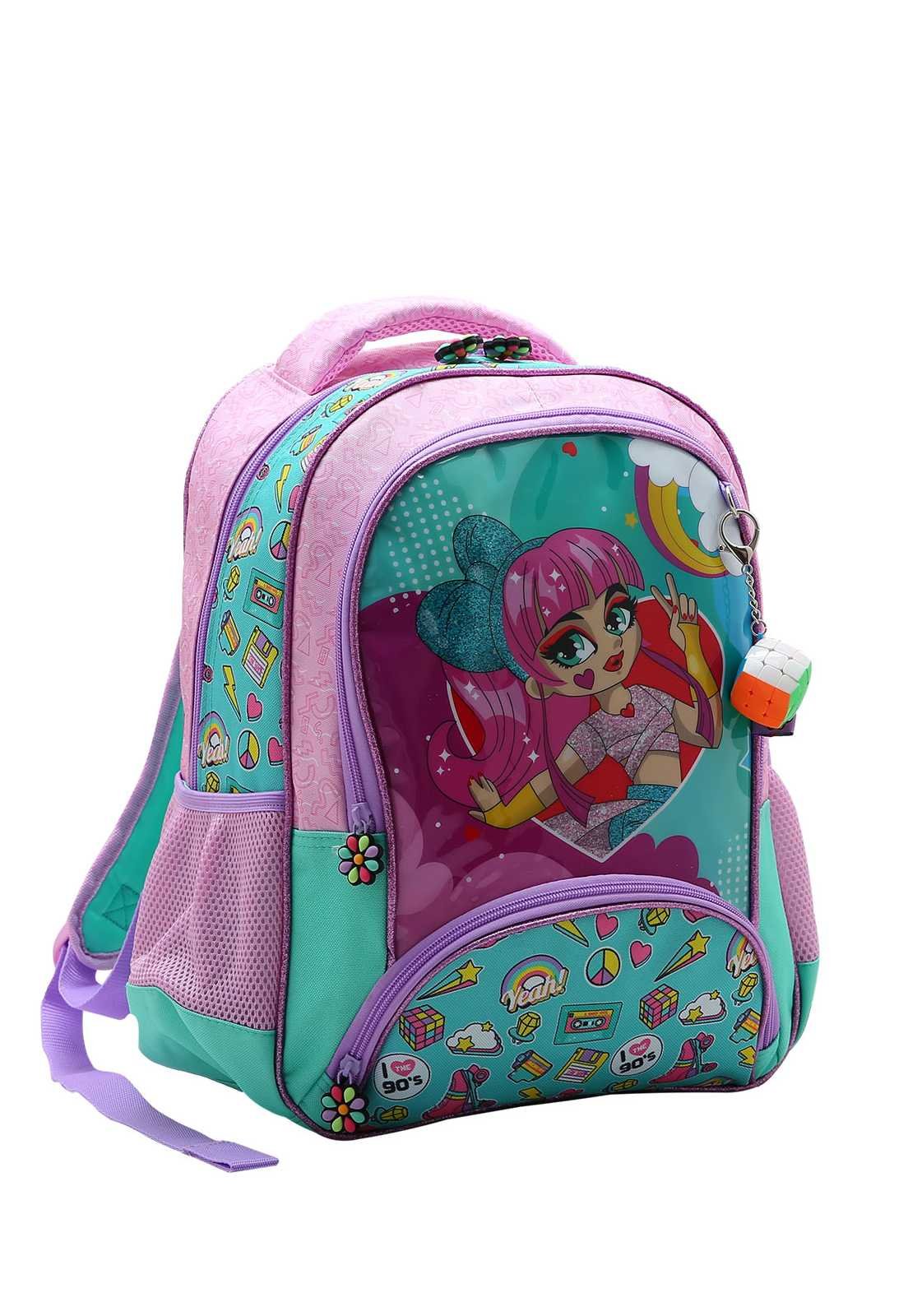 Mochila Escolar Infantil Estampa Menina Patins 8734364