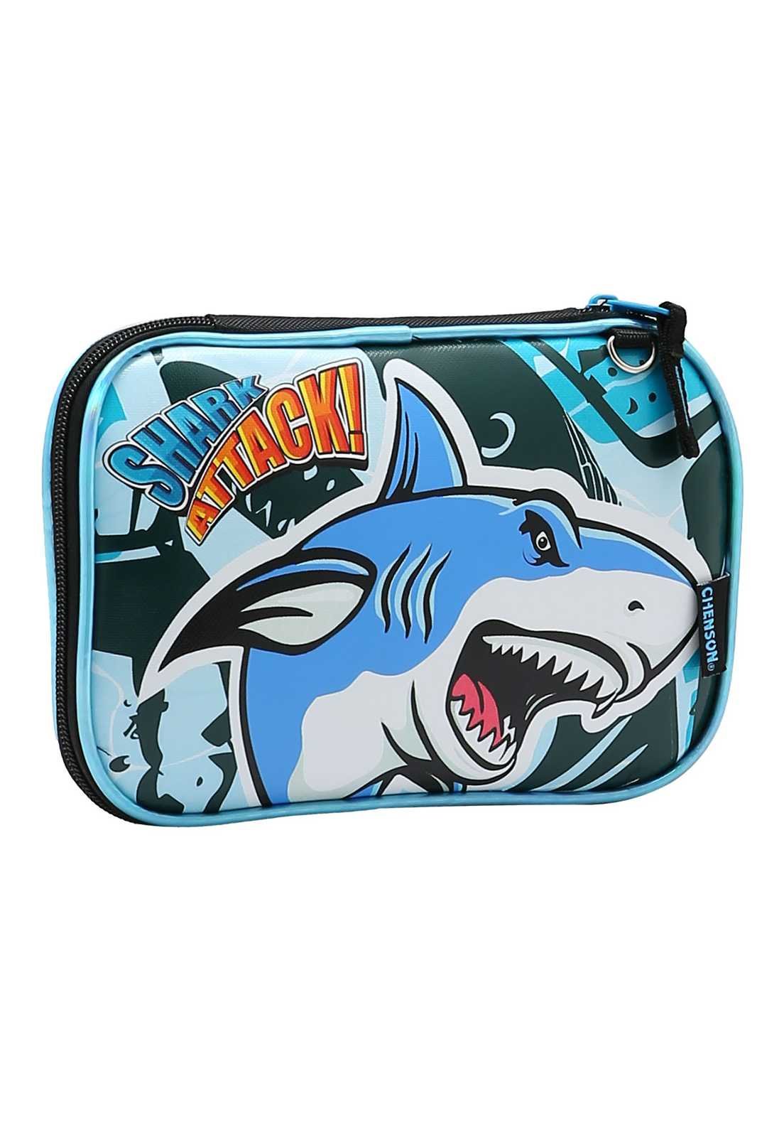 Estojo Escolar Menino Infantil Tubarão Shark Attack 0734355