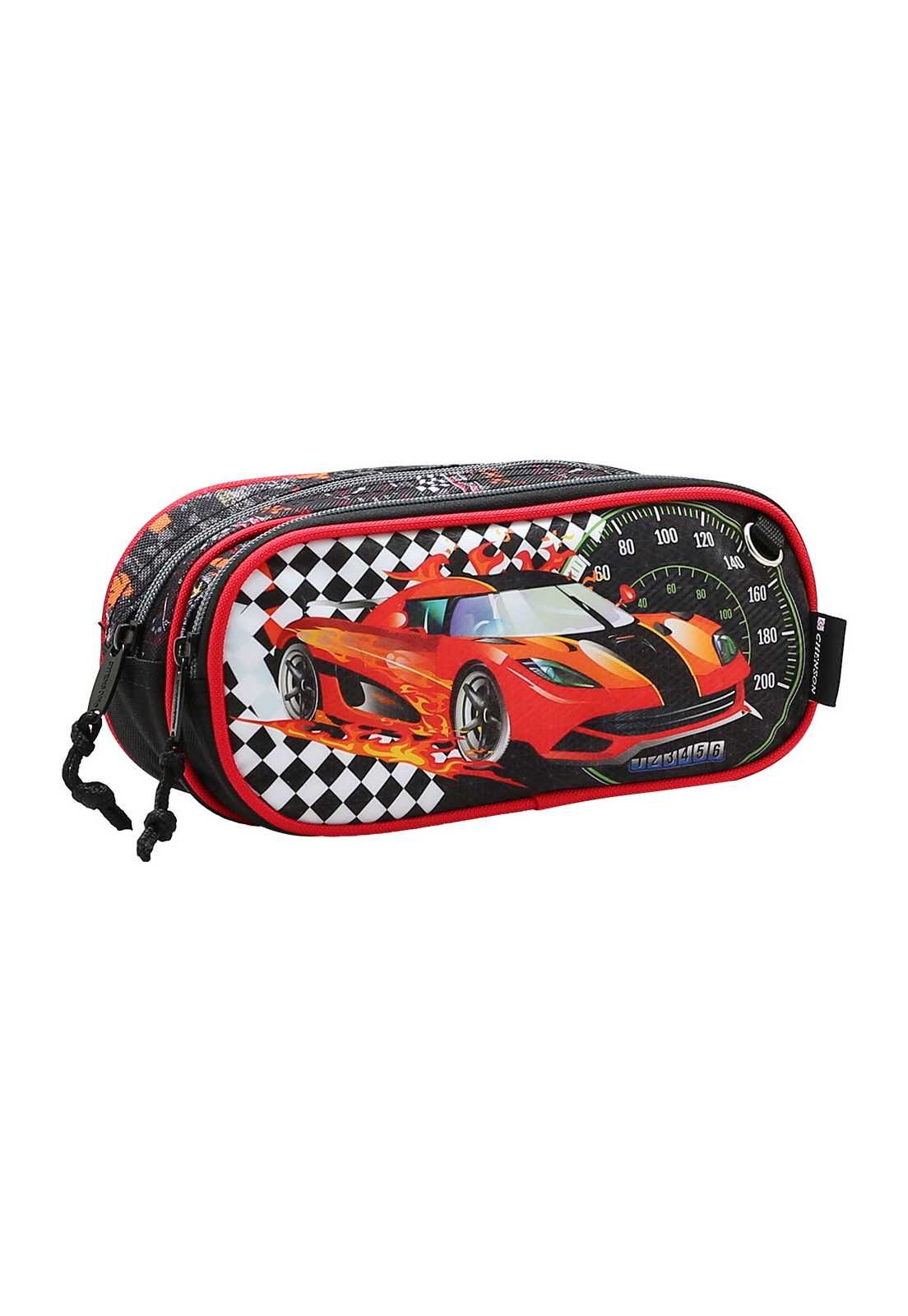 Estojo Escolar Menino Estampa Carros de Corrida 0734374