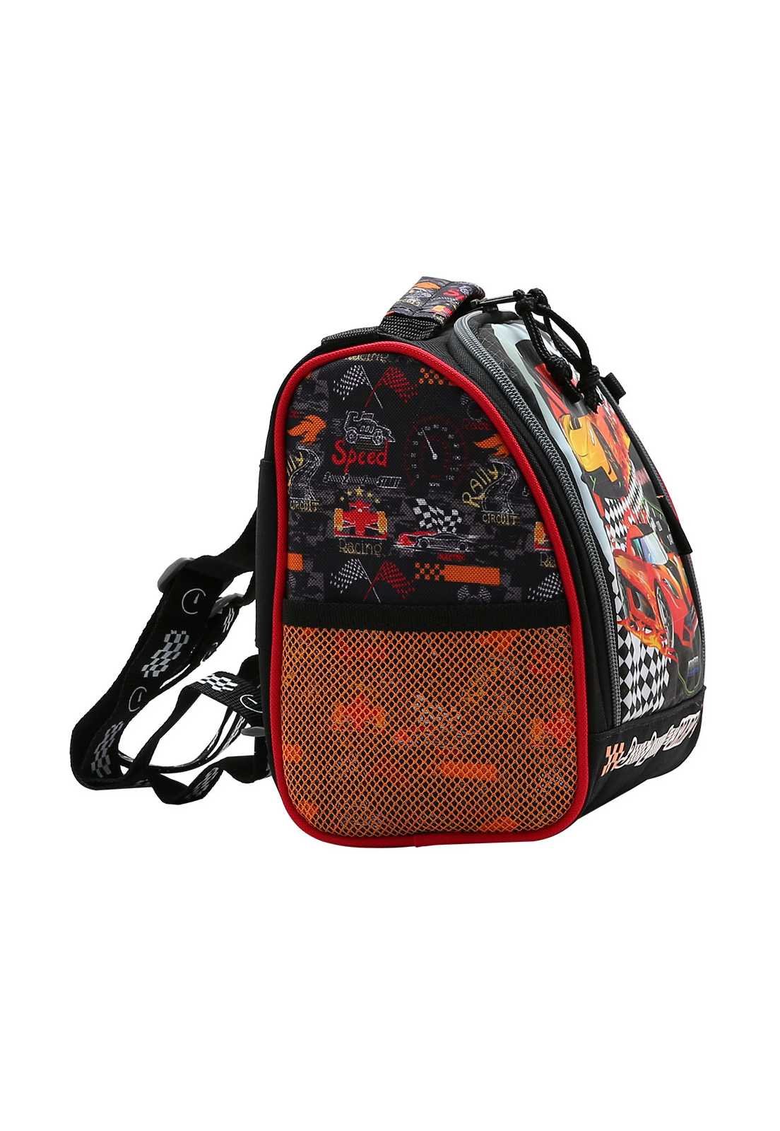 Lancheira Escolar Menino Estampa Carros de Corrida 4734372 Preto 2