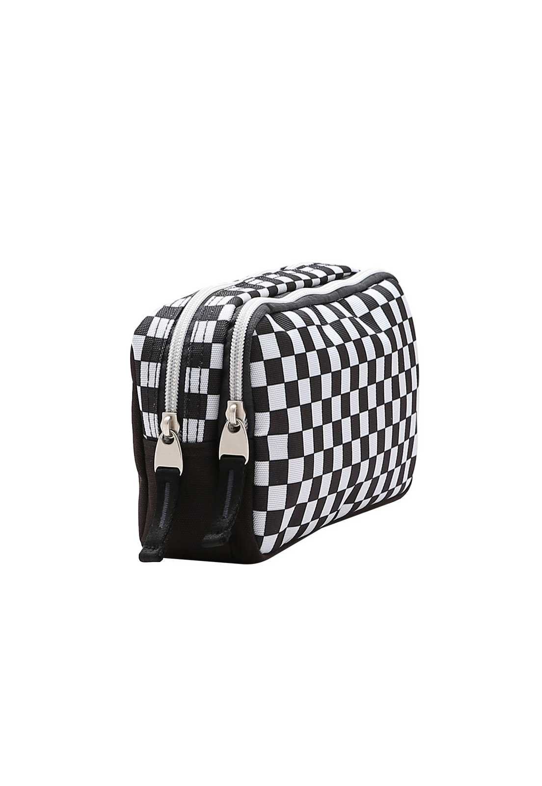 Estojo Escolar Xadrez 0734666 Preto/Branco 2