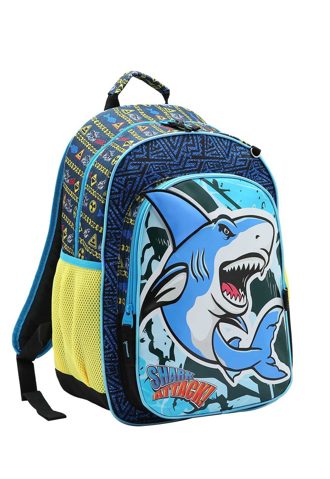 Mochila Menino Escolar Infantil Tubarão Shark Attack 8734352