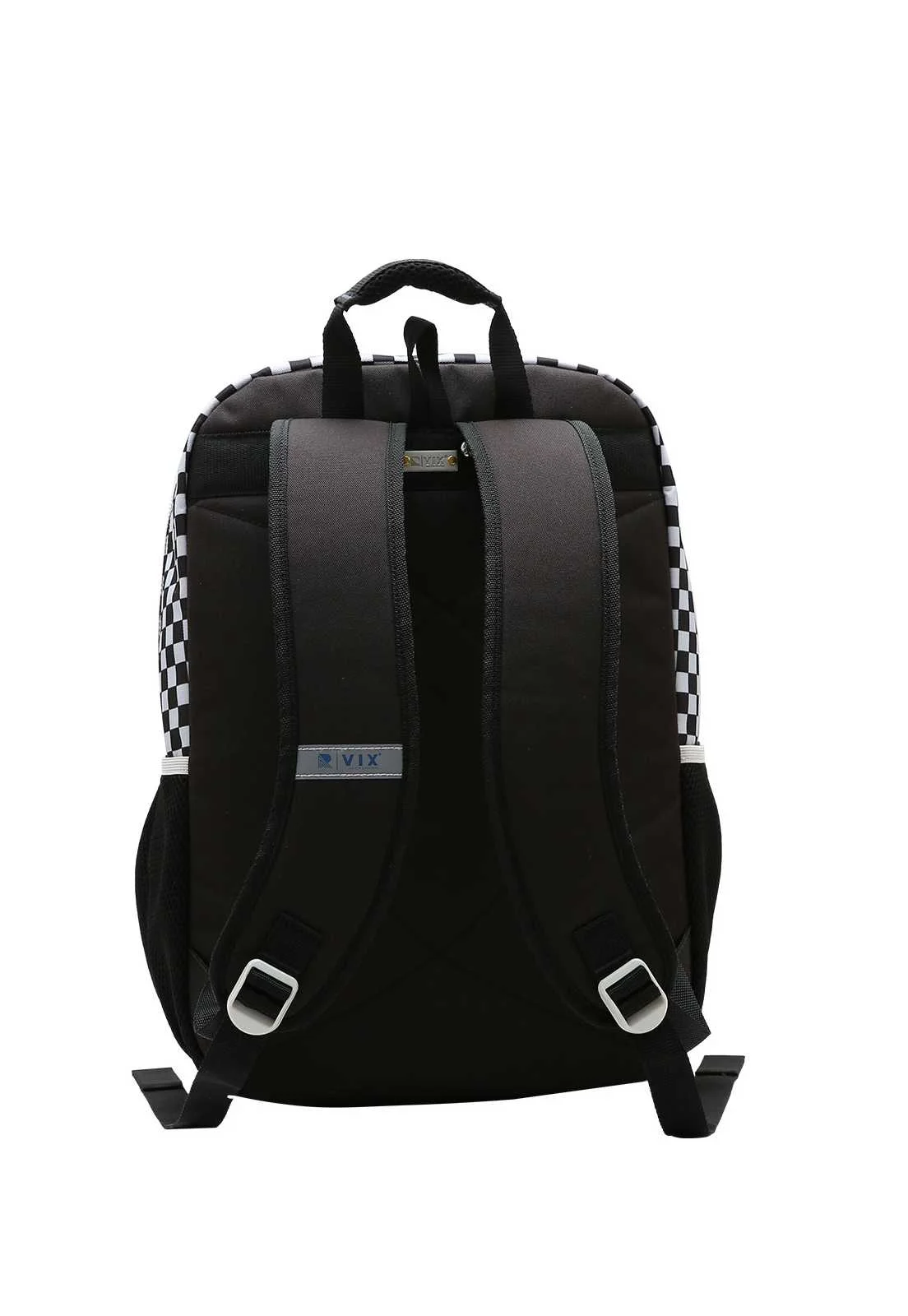 Mochila Escolar Juvenil Xadrez 8734664 Preto/Branco 3