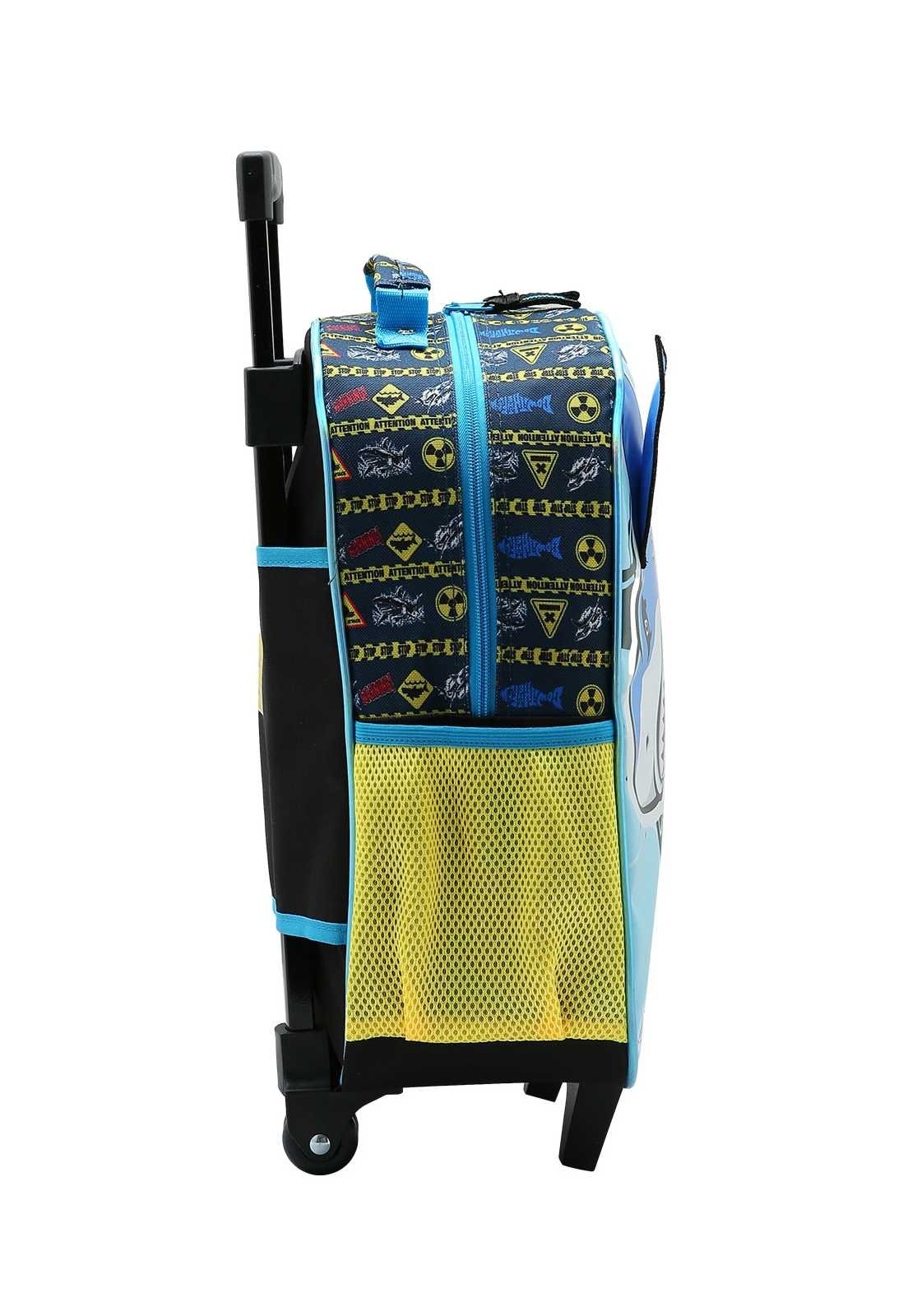 Mochila Menino Escolar Infantil de Rodinhas Tubarão Shark Attack 8734351 Azul 2