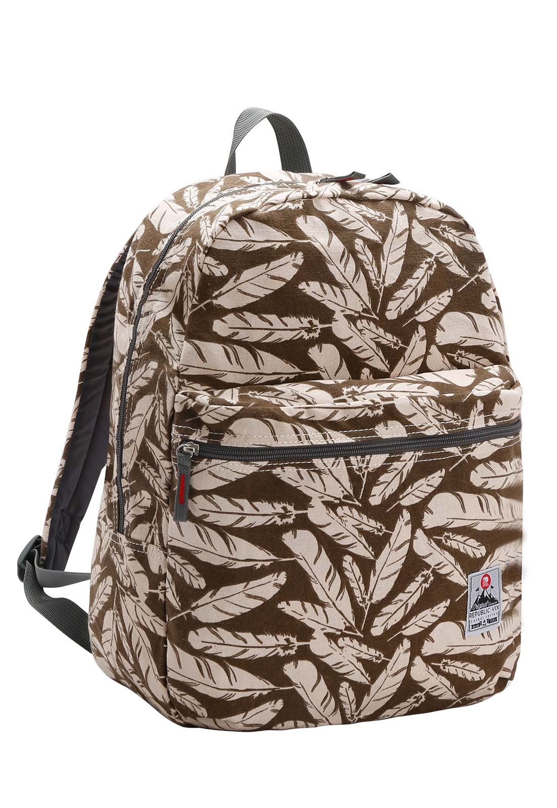 Mochila Juvenil Teen Escolar Casual Espaçosa Resistente 17" 17L Marrom 2