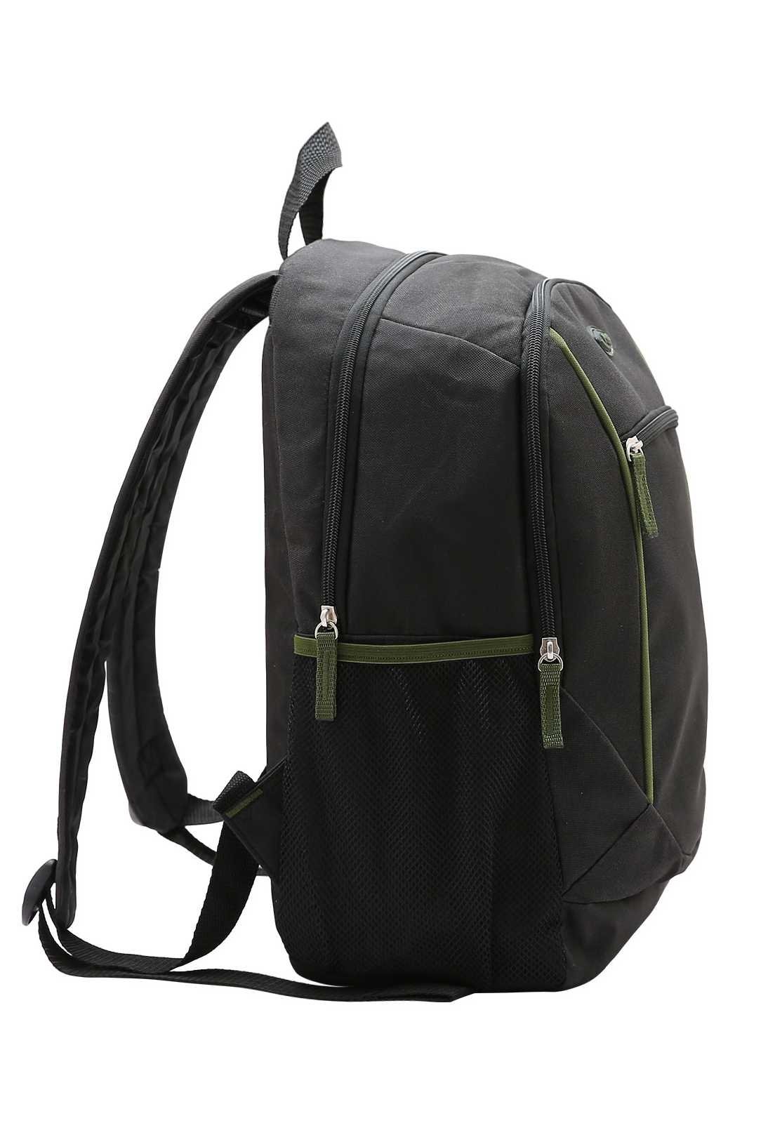 Mochila Escolar Preto/Verde 2