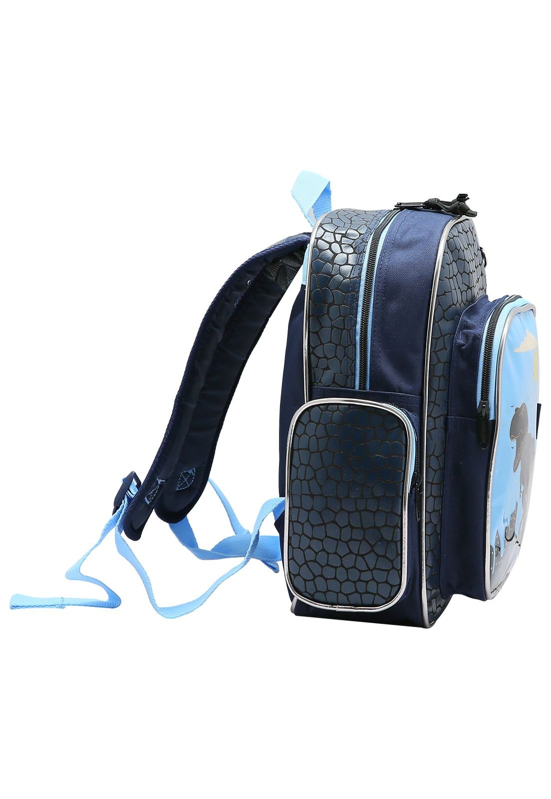 Mochila Dinoussauro Menino Infantil Republic Vix Azul Marinho 2