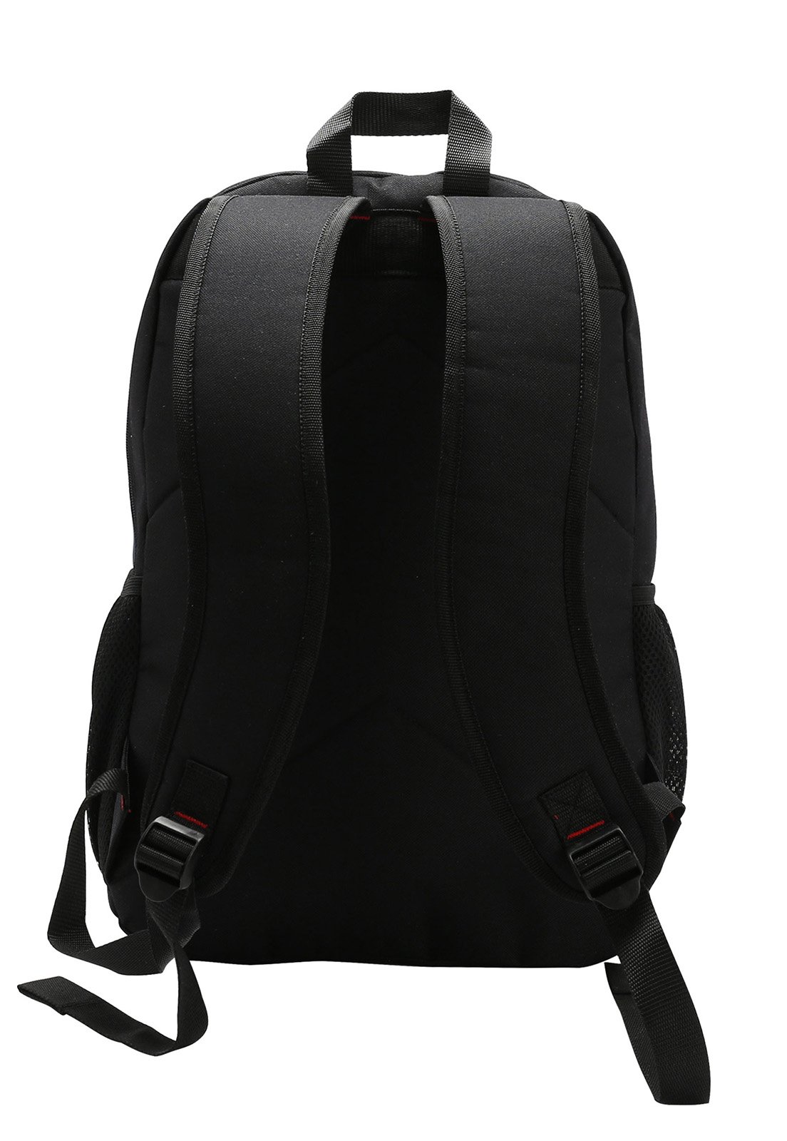 Mochila Escolar Casual Leve Espaçosa Resistente 18" 20L Preto/Azul 3