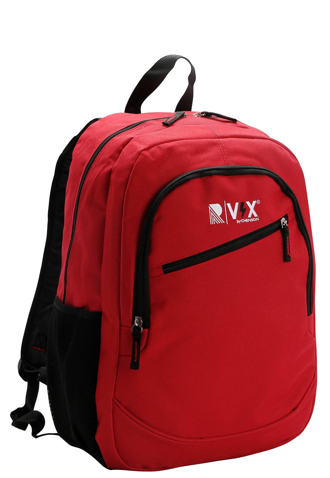 Mochila Escolar Casual Leve Espaçosa Resistente 18" 20L Vermelho 2