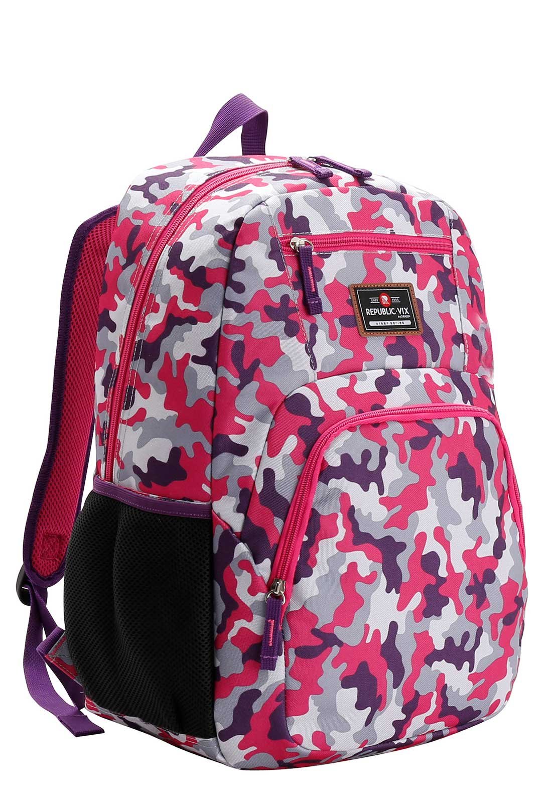 Mochila Juvenil Teen Escolar Casual Espaçosa Resistente Rosa 2