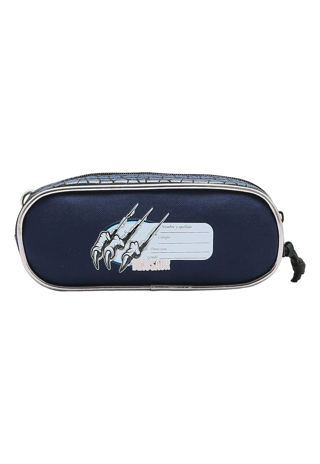 Estojo Duplo Dinossauro Menino Infantil Republic Vix Azul 3