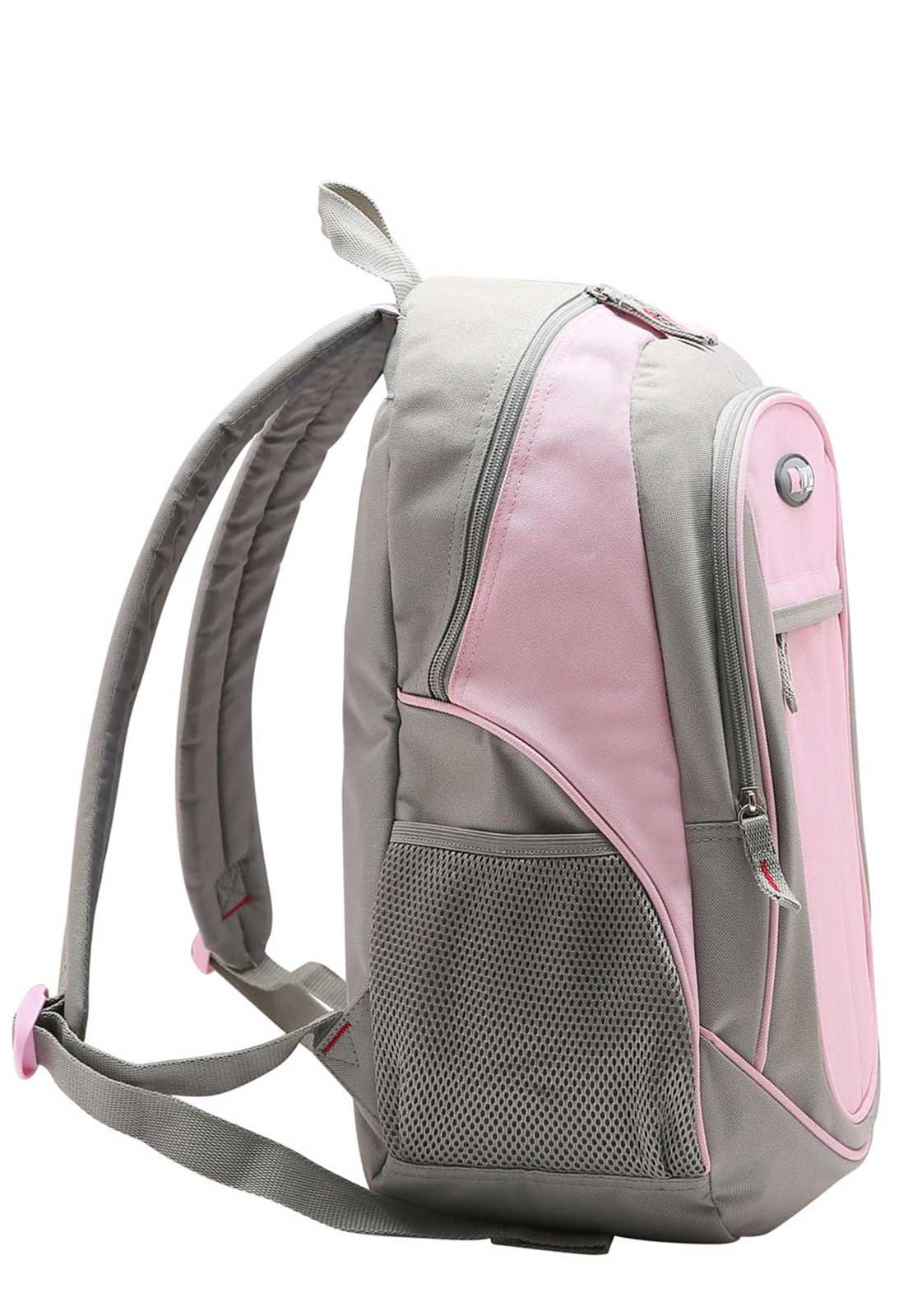 Mochila Escolar Rosa/Cinza 2