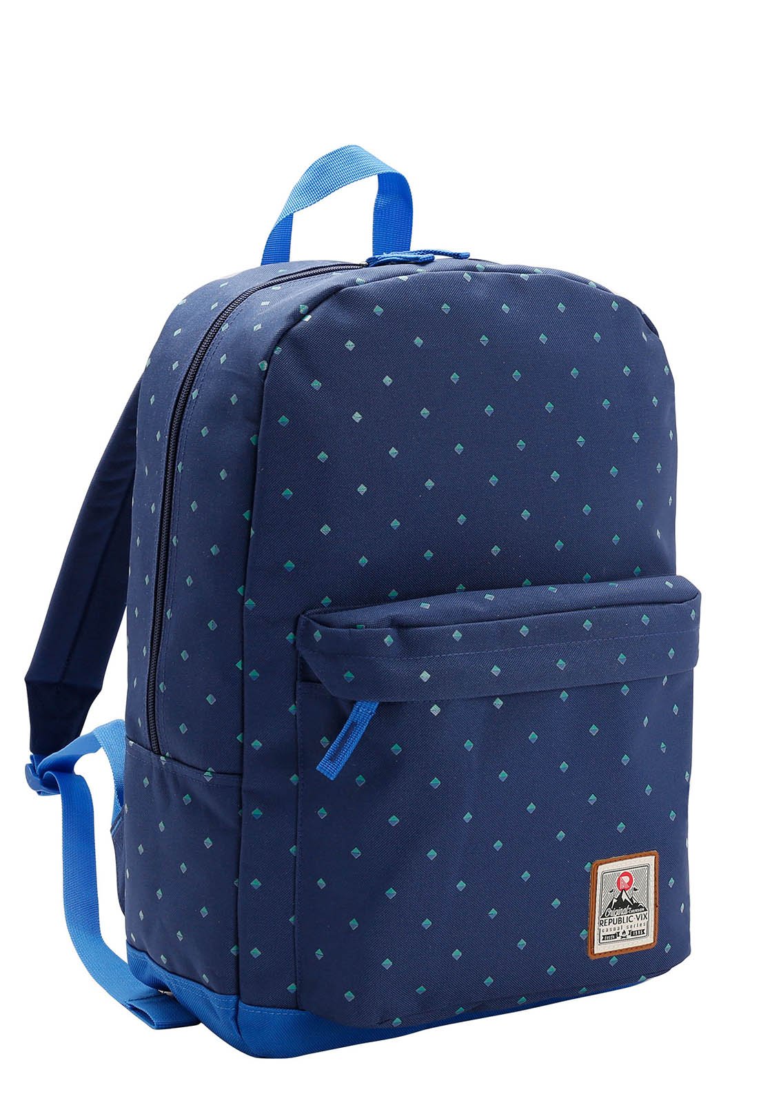 Mochila Escolar Casual Leve Espaçosa Resistente 17" 15L Azul 2