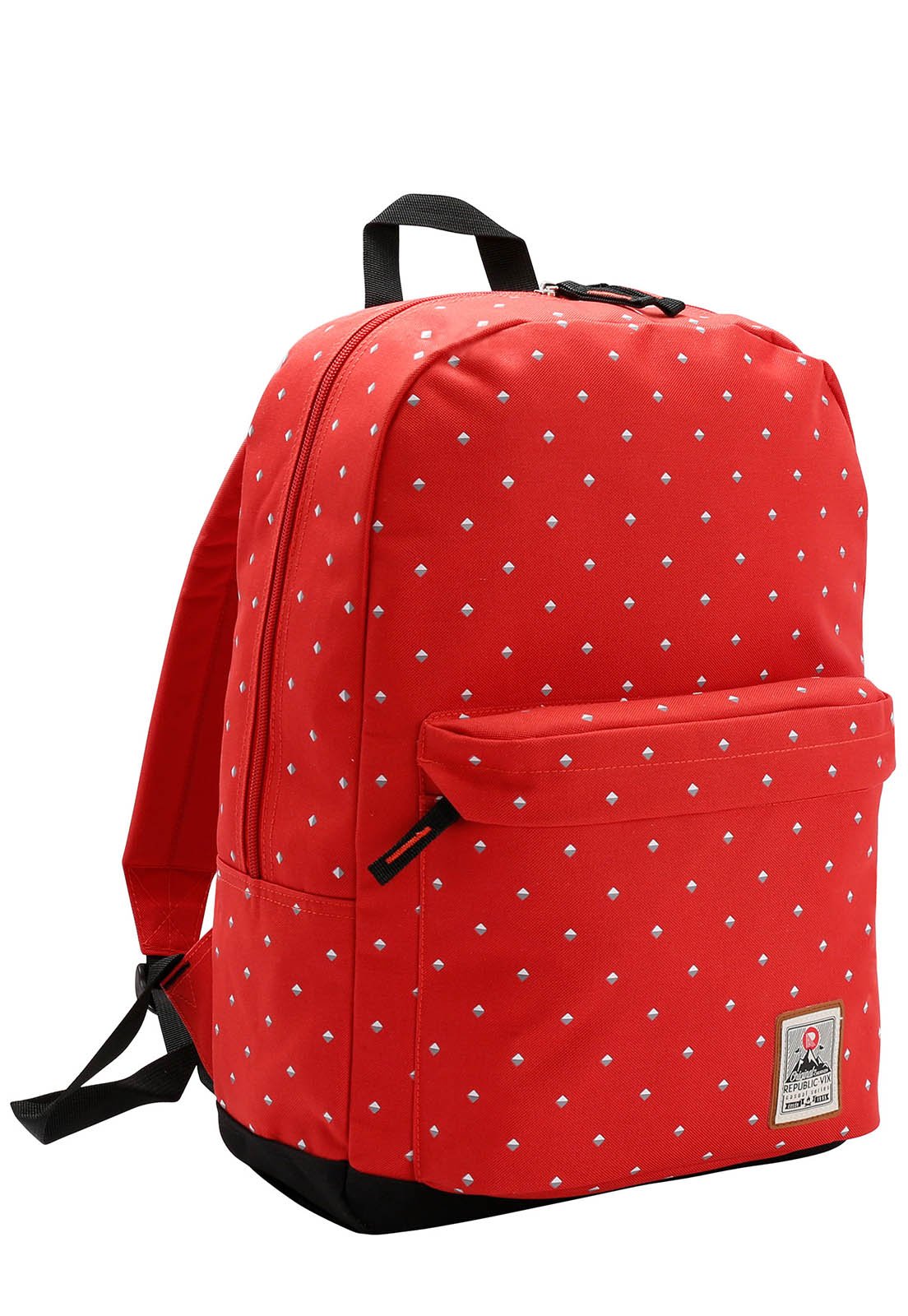 Mochila Escolar Casual Leve Espaçosa Resistente 17" 15L Vermelho 2