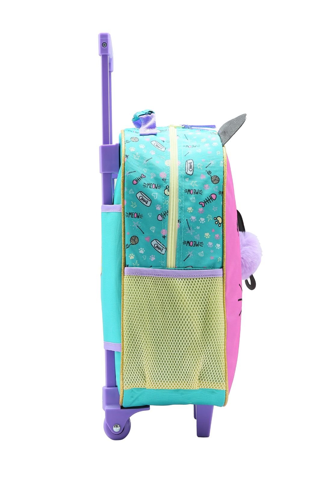 Mochila Menina com Rodinhas Pets Infantil Republic Vix Rosa 2