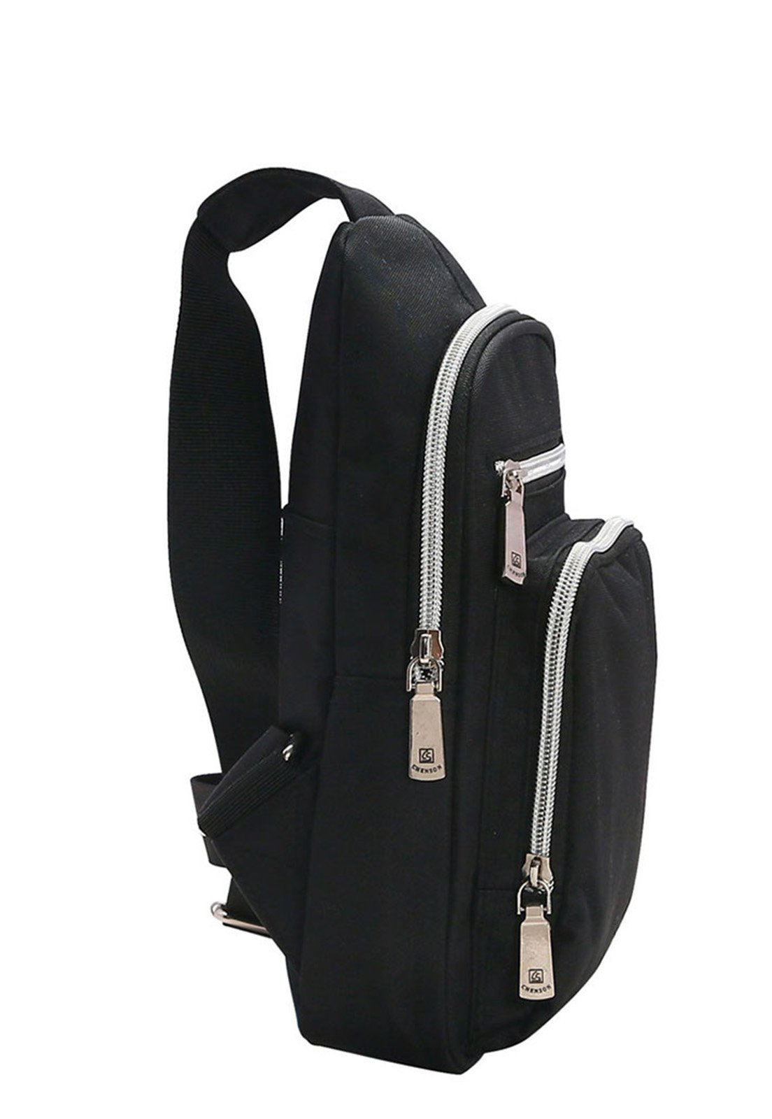 Mochila Transversal Slim Compacta Viagem Republic Preto 2