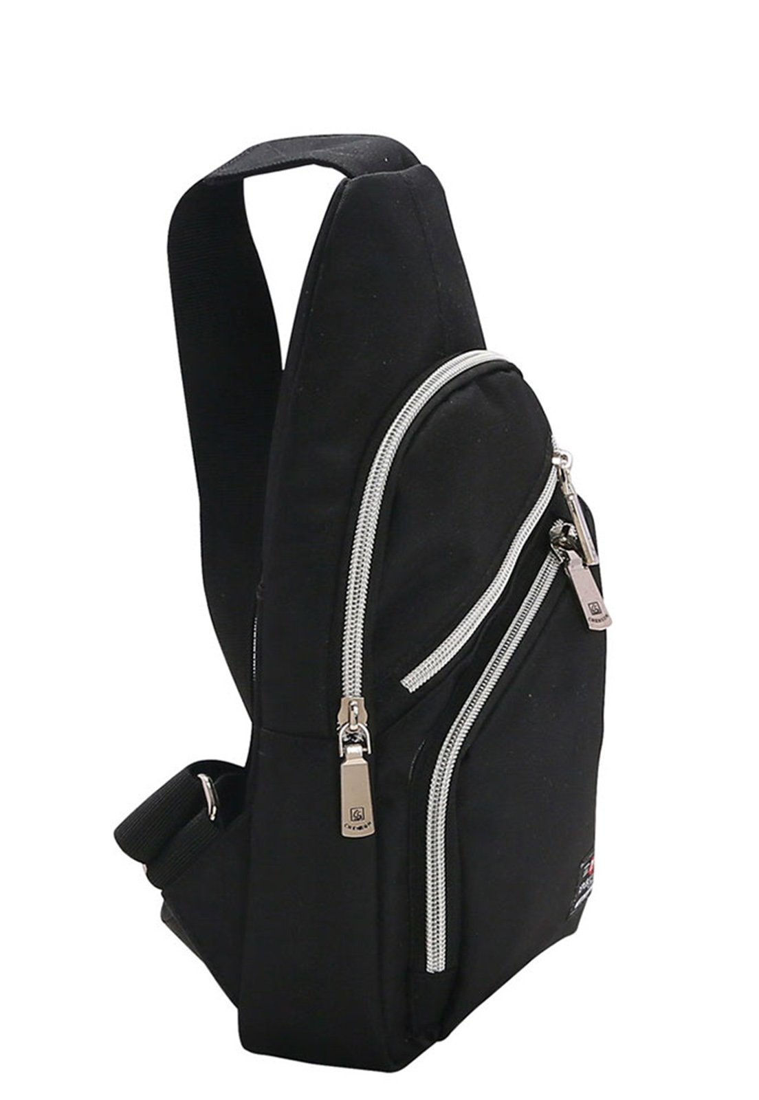 Mochila Transversal Slim Compacta Viagem Republic Preto 2