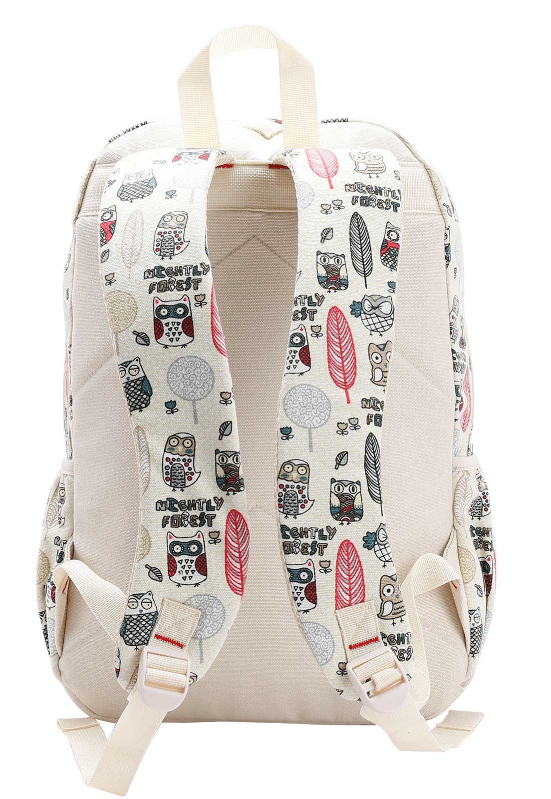 Mochila de canvas teen Bege 3