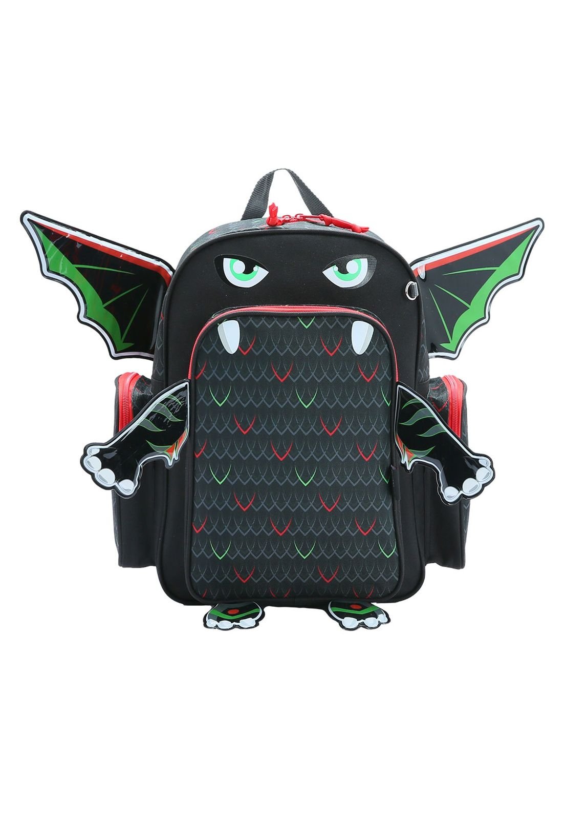 Mochila Monster Menino Preto Infantil Republic Vix