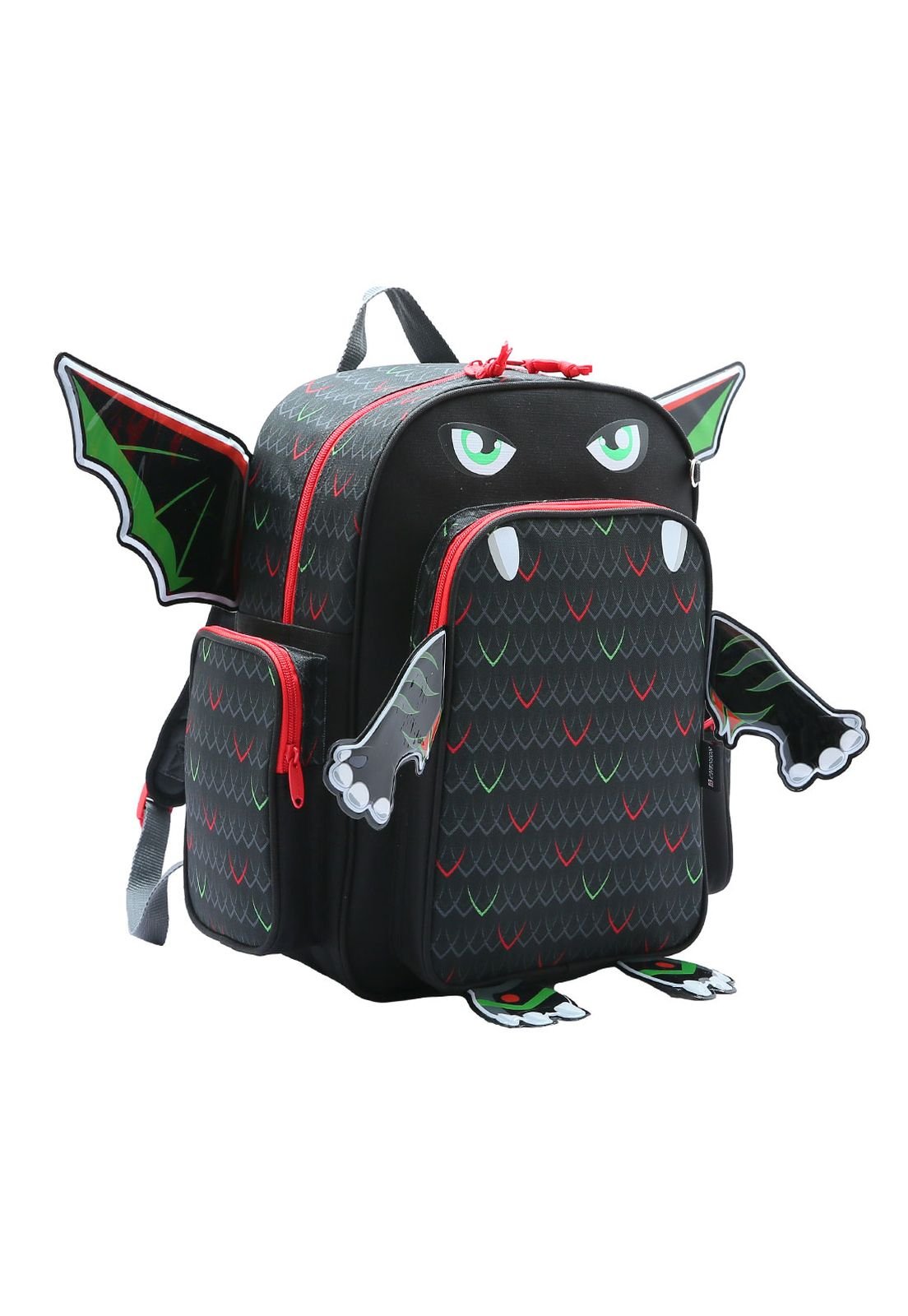 Mochila Monster Menino Preto Infantil Republic Vix Preto 2