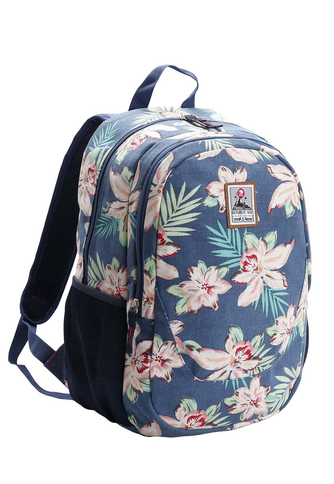 Mochila Juvenil Teen Escolar Casual Espaçosa Resistente 18" 20L Azul 2