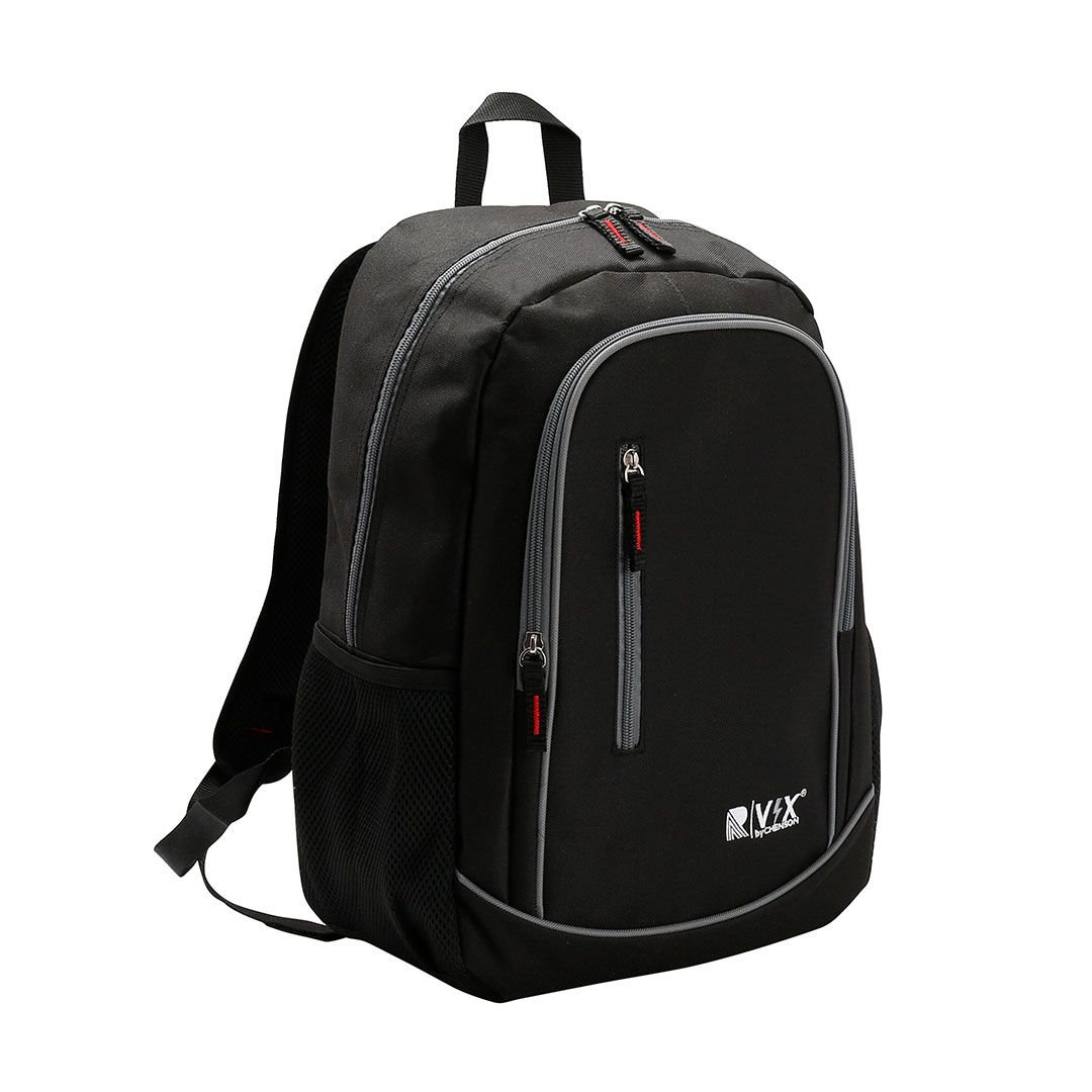 Mochila Escolar Casual Leve Espaçosa Resistente 17.5" 20L Preto/Cinza 2
