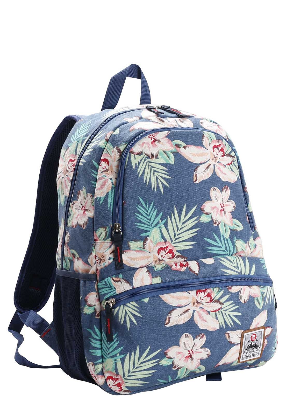 Mochila Juvenil Teen Escolar Casual Espaçosa Resistente 17.5" 19L Azul 2