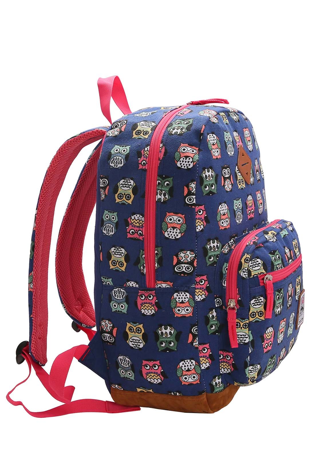 Mochila Juvenil Teen Escolar Casual Espaçosa Resistente 17.5" 19L Azul 2
