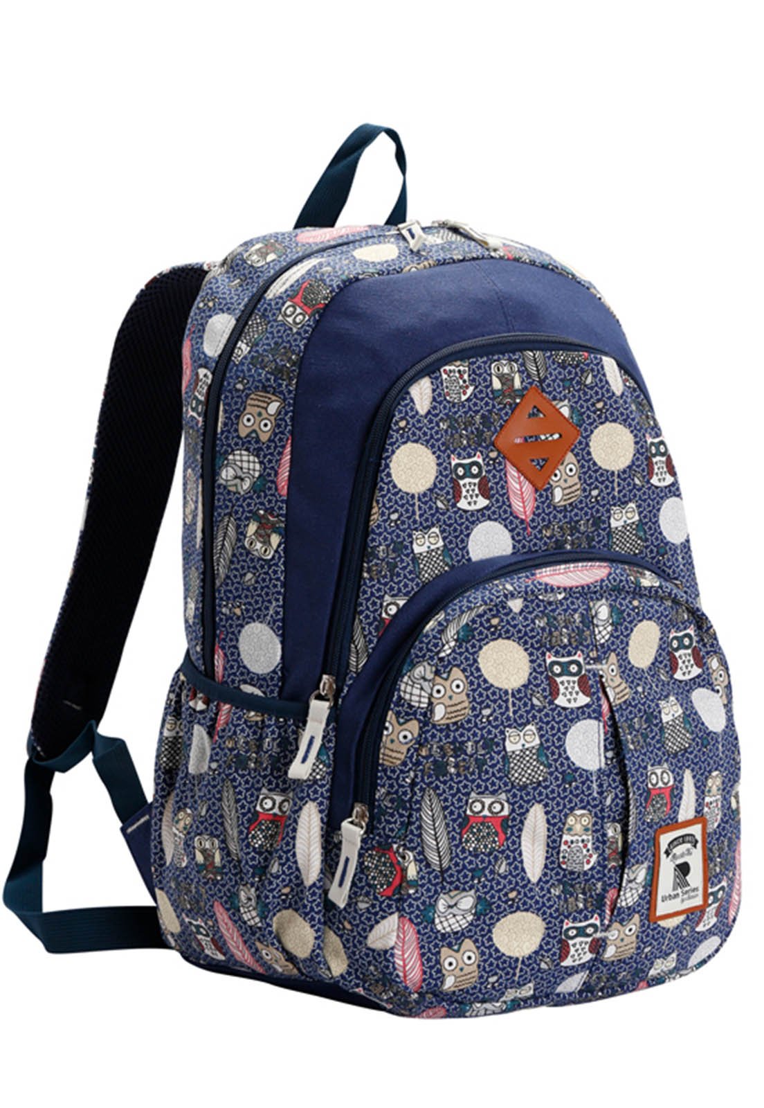 Mochila Juvenil Teen Escolar Casual Espaçosa Resistente 18" 16L Azul 2