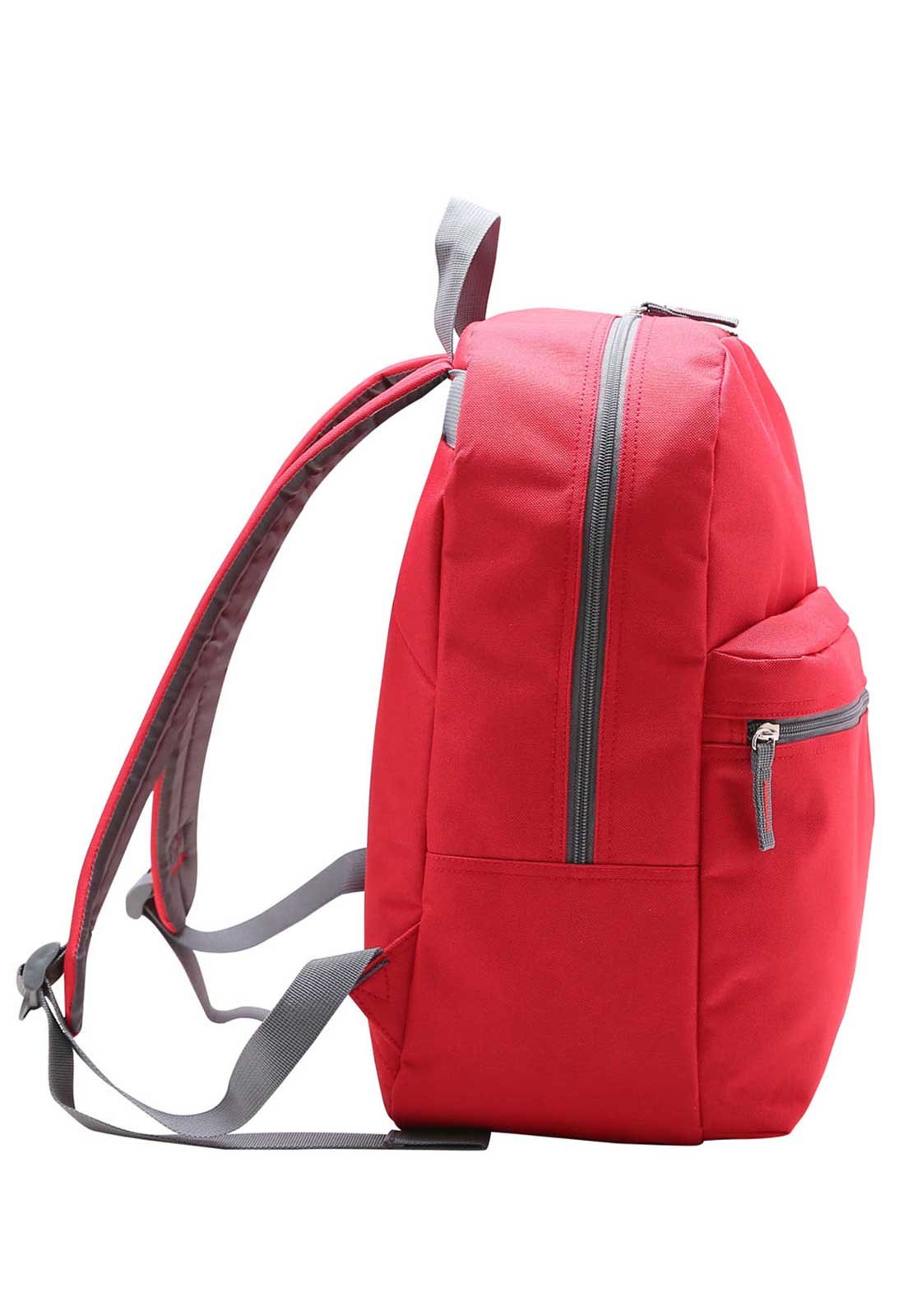 Mochila Escolar Casual Leve Espaçosa Resistente 16.5" 17L Vermelho 2