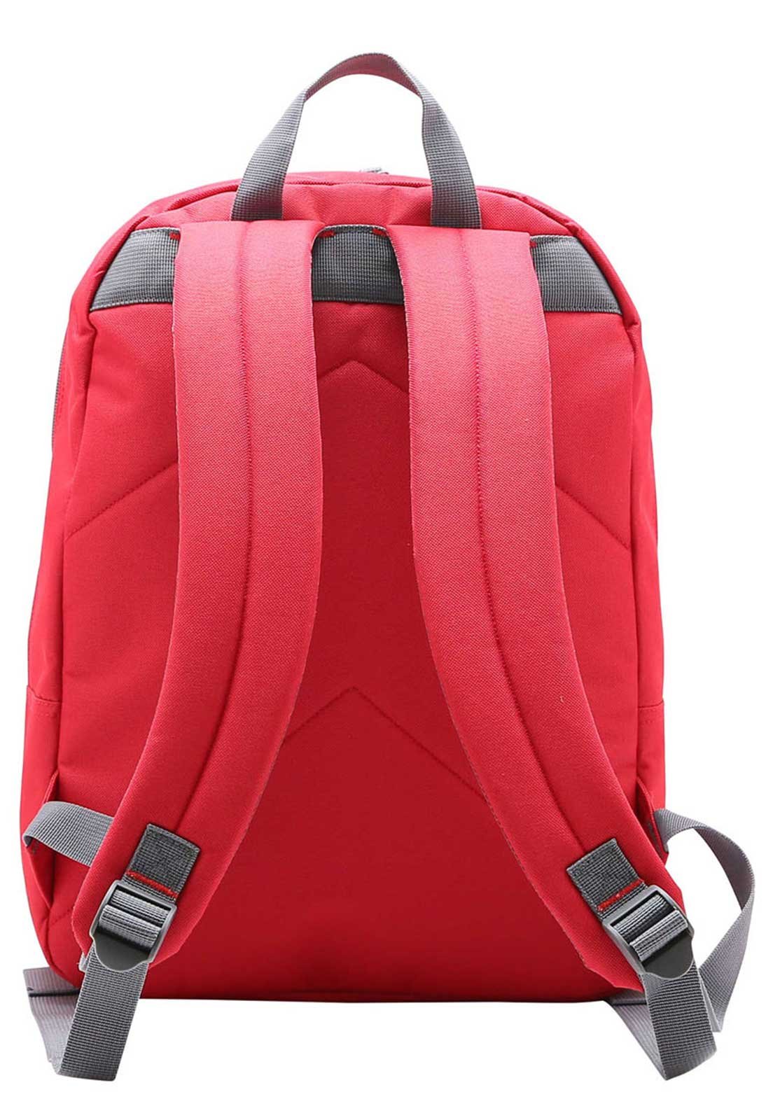 Mochila Escolar Casual Leve Espaçosa Resistente 16.5" 17L Vermelho 3