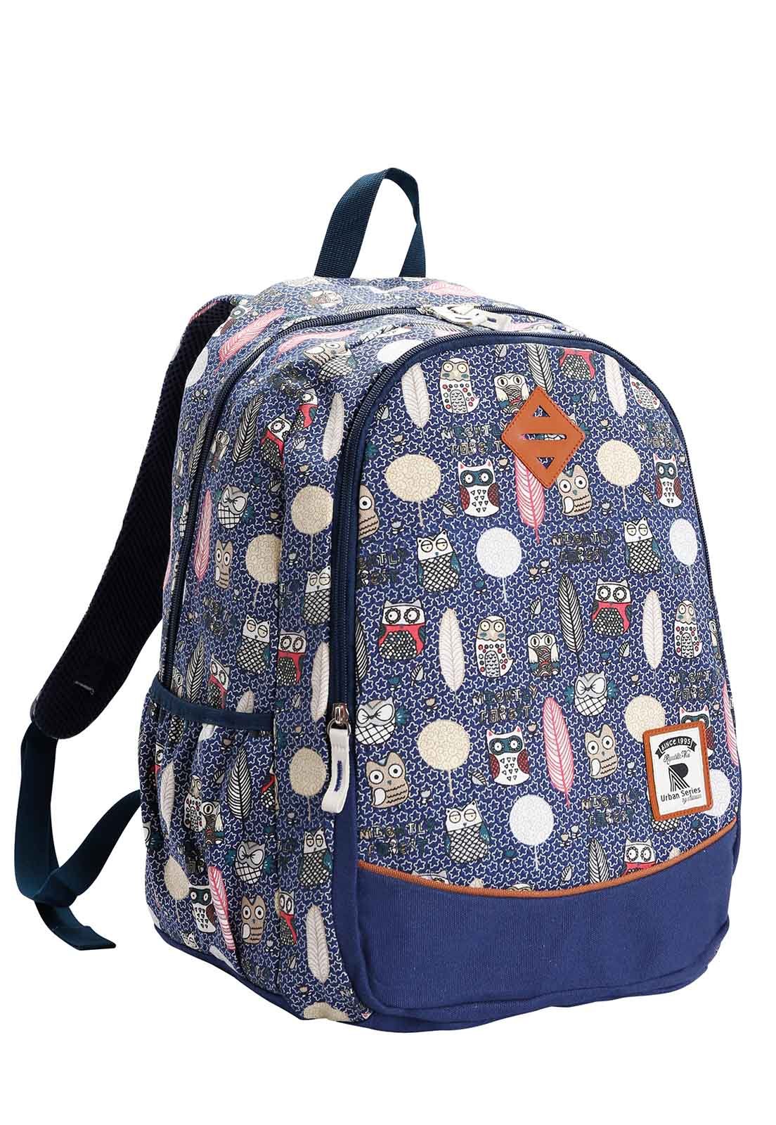 Mochila Juvenil Teen Escolar Casual Espaçosa Resistente 17" 17L Azul 2