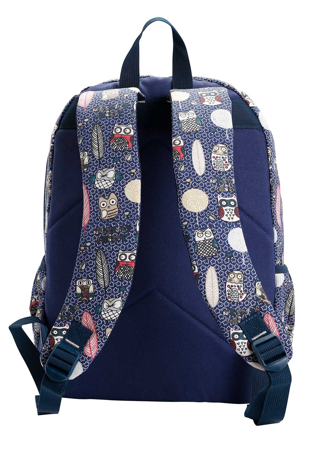Mochila Juvenil Teen Escolar Casual Espaçosa Resistente 17" 17L Azul 3