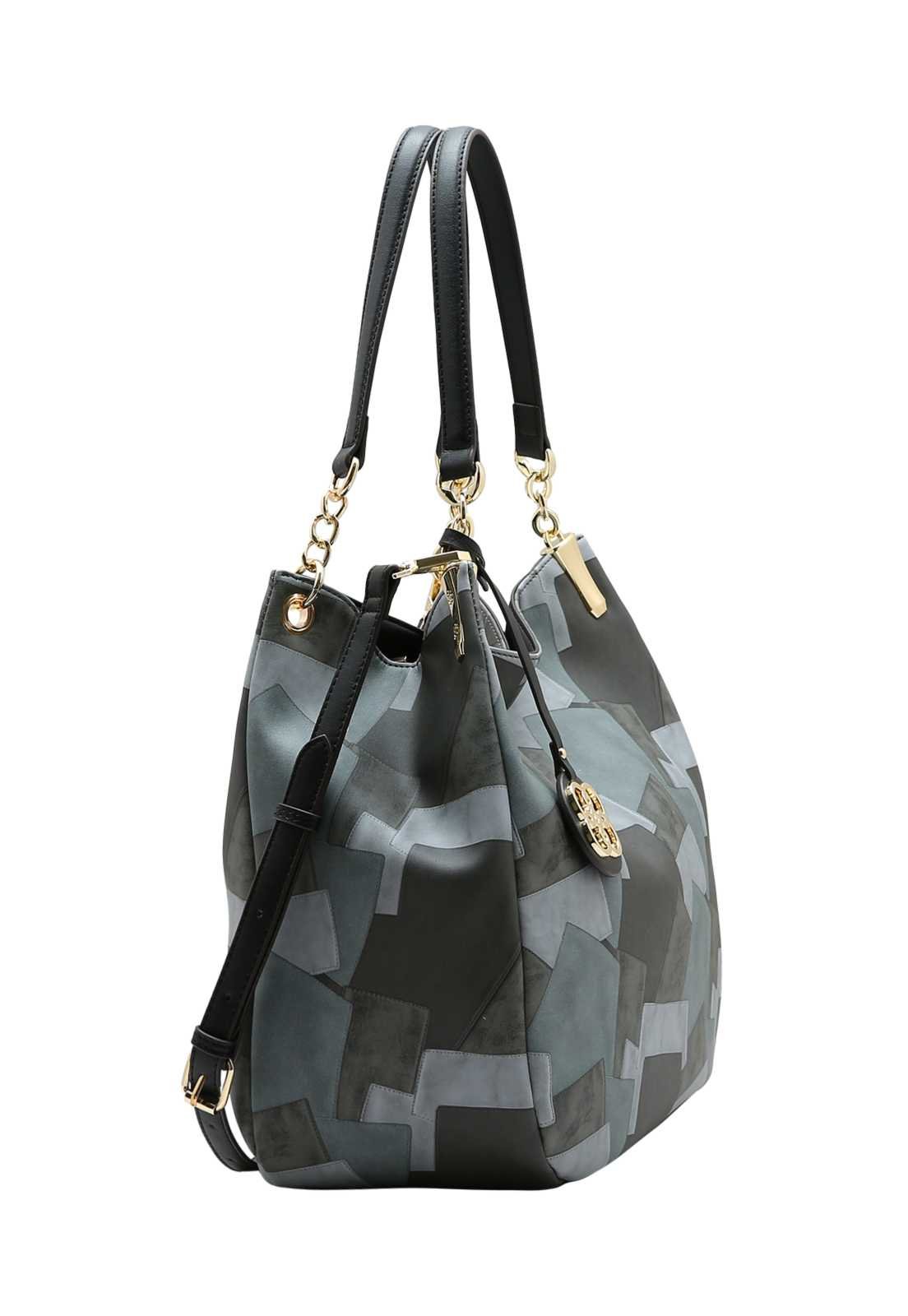 Bolsa Feminina Chenson Boho Patchwork Preto 2