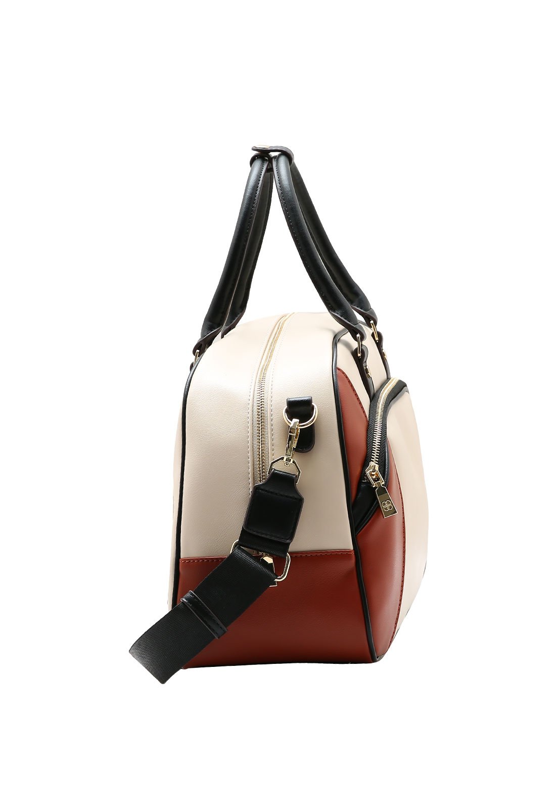 Bolsa Feminina Chenson Sport Chic Com Suporte de Mala Bege 2